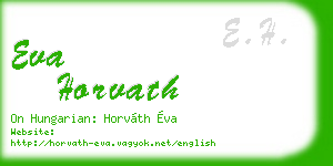 eva horvath business card