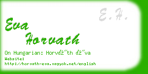 eva horvath business card